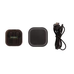 Vue Ecouteurs sans fil TWS dans son boitier de charge de couleur noir| Krokrodeal
