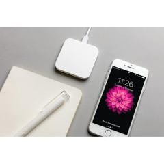 Vue Chargeur à induction 5W carré de couleur blanc| Krokrodeal