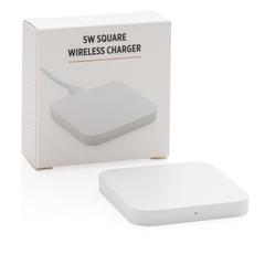 Vue Chargeur à induction 5W carré de couleur blanc| Krokrodeal