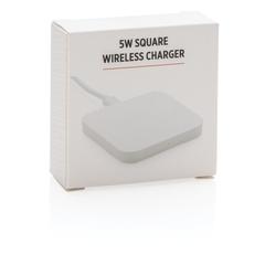 Vue Chargeur à induction 5W carré de couleur blanc| Krokrodeal