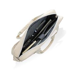 Vue Sacoche pour ordinateur 15,6'' rPET AWARE™ Armond de couleur beige| Krokrodeal