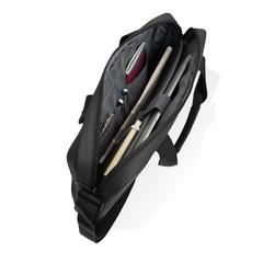 Vue Sacoche pour ordinateur 15,6'' rPET AWARE™ Armond de couleur noir| Krokrodeal
