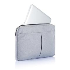 Vue Pochette ordinateur 15” de couleur gris| Krokrodeal