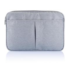 Vue Pochette ordinateur 15” de couleur gris| Krokrodeal