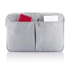 Vue Pochette ordinateur 15” de couleur gris| Krokrodeal
