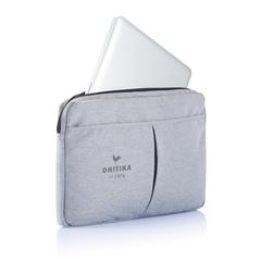 Vue Pochette ordinateur 15” de couleur gris| Krokrodeal