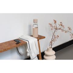 Vue Bouteille en verre 600ml avec compteur d'hydradation Ukiyo de couleur marron| Krokrodeal