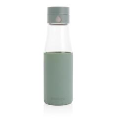 Vue Bouteille en verre 600ml avec compteur d'hydradation Ukiyo de couleur vert| Krokrodeal