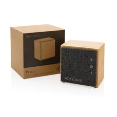 Vue Haut-parleur sans fil 5W en bambou Wynn de couleur marron| Krokrodeal