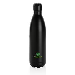Vue Bouteille isotherme en acier 1L de couleur noir| Krokrodeal