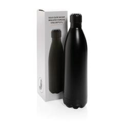 Vue Bouteille isotherme en acier 1L de couleur noir| Krokrodeal