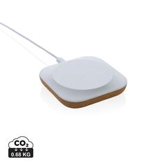 Chargeur 10W en plastique recyclé RCS et liège Oregon publicitaire pas cher