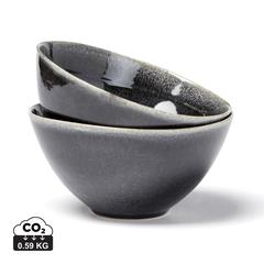 Vue VINGA Set de 2 petits bols 15,5cm Nomimono de couleur noir| Krokrodeal