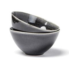 Vue VINGA Set de 2 petits bols 15,5cm Nomimono de couleur noir| Krokrodeal