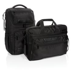 Vue Sac ordinateur 15,6" Voyager en RPET avec anti RFID de couleur noir| Krokrodeal