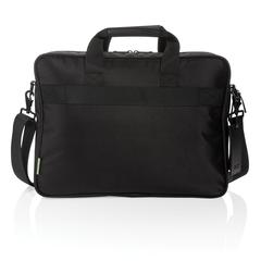 Vue Sac ordinateur 15,6" Voyager en RPET avec anti RFID de couleur noir| Krokrodeal