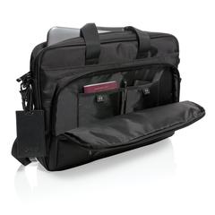 Vue Sac ordinateur 15,6" Voyager en RPET avec anti RFID de couleur noir| Krokrodeal