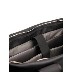 Vue VINGA Tote bag en PU recyclé RCS Bermond de couleur noir| Krokrodeal
