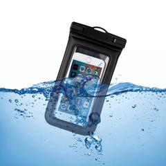 Vue Pochette étanche IPX8 pour téléphone de couleur noir| Krokrodeal