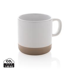 Vue Tasse en céramique émaillée de couleur blanc| Krokrodeal