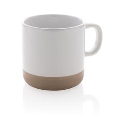 Vue Tasse en céramique émaillée de couleur blanc| Krokrodeal