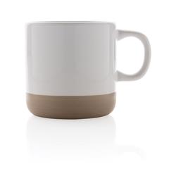 Vue Tasse en céramique émaillée de couleur blanc| Krokrodeal