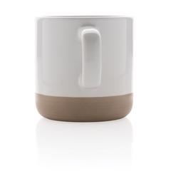 Vue Tasse en céramique émaillée de couleur blanc| Krokrodeal