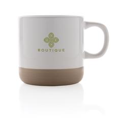 Vue Tasse en céramique émaillée de couleur blanc| Krokrodeal