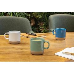 Vue Tasse en céramique émaillée de couleur blanc| Krokrodeal