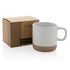 Vue Tasse en céramique émaillée de couleur blanc| Krokrodeal
