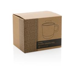 Vue Tasse en céramique émaillée de couleur blanc| Krokrodeal
