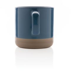 Vue Tasse en céramique émaillée de couleur bleu| Krokrodeal