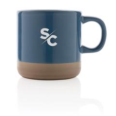 Vue Tasse en céramique émaillée de couleur bleu| Krokrodeal