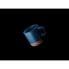 Vue Tasse en céramique émaillée de couleur bleu| Krokrodeal