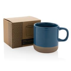Vue Tasse en céramique émaillée de couleur bleu| Krokrodeal