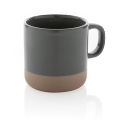 Vue Tasse en céramique émaillée de couleur gris| Krokrodeal