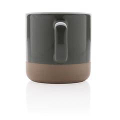 Vue Tasse en céramique émaillée de couleur gris| Krokrodeal