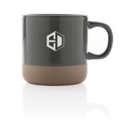 Vue Tasse en céramique émaillée de couleur gris| Krokrodeal