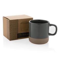 Vue Tasse en céramique émaillée de couleur gris| Krokrodeal