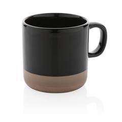 Vue Tasse en céramique émaillée de couleur noir| Krokrodeal