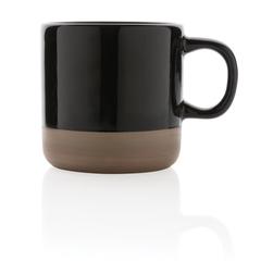 Vue Tasse en céramique émaillée de couleur noir| Krokrodeal
