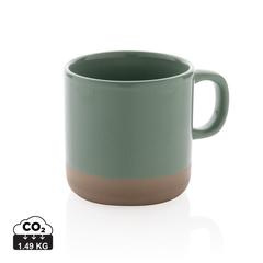 Vue Tasse en céramique émaillée de couleur vert| Krokrodeal
