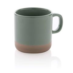 Vue Tasse en céramique émaillée de couleur vert| Krokrodeal