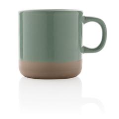 Vue Tasse en céramique émaillée de couleur vert| Krokrodeal