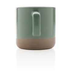 Vue Tasse en céramique émaillée de couleur vert| Krokrodeal