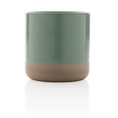 Vue Tasse en céramique émaillée de couleur vert| Krokrodeal