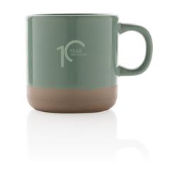 Vue Tasse en céramique émaillée de couleur vert| Krokrodeal