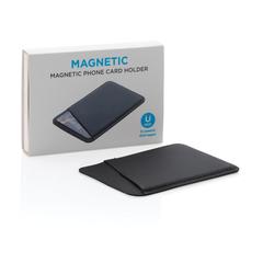Vue Porte cartes magnétique de couleur noir| Krokrodeal