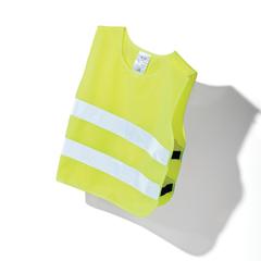 Vue Gilet haute visibilité de signalisation en rPET GRS 3-6 ans de couleur jaune| Krokrodeal