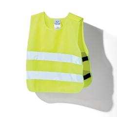 Vue Gilet haute visibilité de signalisation en rPET GRS 3-6 ans de couleur jaune| Krokrodeal